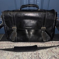 Heritage Black Leather Briefcase Laptop Case Model 827690, picture