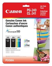 Canon Genuine PG-240 Twin/CL-241 Ink Club Pack - 5207B005 - 660685049505 picture