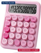 Mr. Pen- Mechanical Switch Calculator, 12 Digit Large LCD Display, Pink | With B picture
