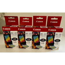 Lot of 4 Canon BC-22 Ink Cartridges 4 Colors + 1 BC-22e picture