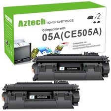 05A CE505A Toner Cartridge Black for HP LaserJet P2035 P2055dn P2030 2 Pack picture