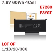 🧡LOT 1-30x F3YGT Battery For Dell Latitude 12 13 14 E7280 E7480 7480 7490 DM3WC picture