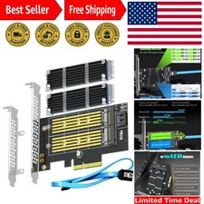 Efficient M.2 PCIe 4.0 Adapter: Supports NVMe & SATA SSDs with Heatsink Benefits picture