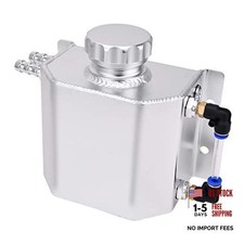 Radiator Coolant Overflow Tank,Coolant Recovery Tank Aluminum 1L Silver picture