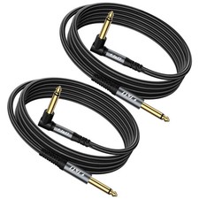 2 Pack 3FT Guitar Cable, Straight to Right Angle 1/4