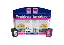 VersaInk-Nano 65 Black (MICR) & Tri-Color Cartridges for HP Deskjet 3700, 2600 picture