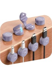 8-Pack Silicone Cord Organizer Magnetic Cable Clips, Adhesive picture