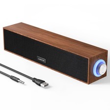 Uakinat Computer Speakers,Wooden Multimedia Digital Speaker,USB Powered brown picture
