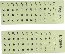 2 Pcs Universal English Keyboard Stickers, Glow in the Dark English Letter Keybo picture