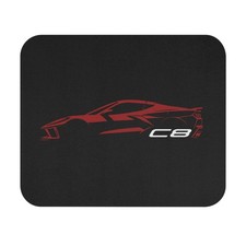 C8 Corvette Stingray Red Mist Silhouette Graphic Mouse Pad – Sports Car Desk Mat picture
