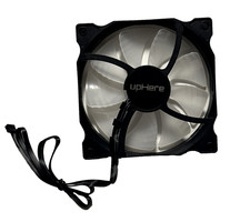 upHere 120mm ARGB Case Cooling Fan Black Frame White Blades 5V Addressable RGB picture