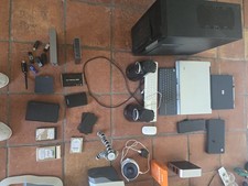 Huge GAMING & Electronics Bulk Lot – Xbox 360 Racing Wheel, PC Towers, Speakers  picture