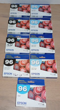 LOT 9 EPSON 96 SEALED INK CARTRIDGES FOR R2880 BLACK CYAN LIGHT CYAN picture