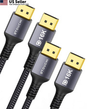 Stouchi 2 Packs VESA Certified DisplayPort 2.1 Cable 10FT, 54Gbps Grey  picture