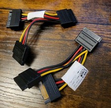 2x Dell Foxconn SATA Power Connector Splitter Cable 3.75