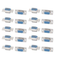 20Pcs D-SUB 3 Rows 15 Pin Female Solder Type Adapter Connector Straight Socket picture