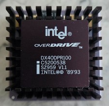 Intel OverDrive DX4ODPR100 486 DX4 100MHz CPU - SZ959 - GOLD/RARE - FULLY TESTED picture