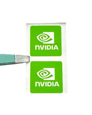 2 pcs NVIDIA  Sticker  Label Decal Case Badge 18mm x 18mm picture