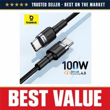 Baseus USB-C to USB-C Cable 100W 5A PD Fast Charging Braided Cord picture