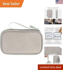 Compact and Lightweight Electronic Organizer Pouch for Cables & Gadgets - Khaki picture