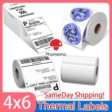 4x6 500/1000PCS Direct Thermal Shipping Label VRETTI MUNBYN Phomemo LOT picture