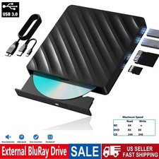 5-IN-1 External BluRay Drive USB 3.0 BD/CD/DVD Writer Burner For Laptop PC Mac picture