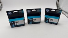 Lot of 3 HP 950 Black Officejet Original Ink Cartridges  picture