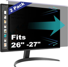 2 Pack Hanging Computer Privacy Screen Shield Compatible for 26/27 Inch 16:9 picture
