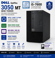 Dell OptiPlex 3050 MT i5-7600 8GB DDR4 No HDD No OS Mini Tower PC Tested picture