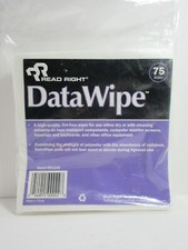 Read Right DataWipe, Lint-Free Wipers, White, 75 Wipes RR1250-*FREE SHIPPING* picture