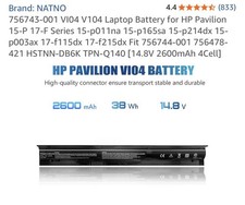 Genuine VI04 Battery ProBook 455 G2 440 450 756743-001 756745-001 756744-001 picture