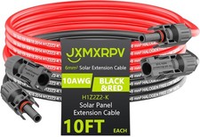 Solar Extension Cable 10Ft 10AWG Waterproof PV Wire Connector For Solar Panels picture