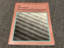 IBM Journal of Research and Development 34 Number 6 1990 Book Vintage picture