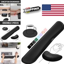 Upgrade Ergonomic Memory Foam Keyboard Wrist Rest Set for Office and Gaming picture