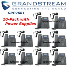 10 Grandstream GRP2601 2-Line 2 SIP Office Phone + Power Supply Bundle Lot picture