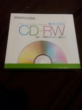 NWOT Five (5) Pack of Memorex 12x CD-RW Media picture