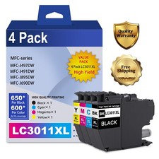 High Yield LC3011XL Ink 4PK for Brother MFC-J497DW J491DW picture