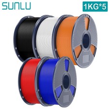 SUNLU 5x 1KG PLA+ 3D Printer Filament 1.75mm PLA Plus 5KG Multicolor +/-0.02mm picture