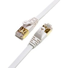 100FT - CAT7 10 Gigabit Ethernet Ultra Flat Patch Cable for Modem Router LAN ... picture