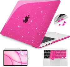 Pink Glitter Case with MacBook Air 13 inch 2021 2020-2018 Release M1 A2337 A2... picture