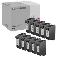 10PK Reman BLACK Ink for HP 15 C6615DN Ink Cartridge PSC 500xi 750 750x picture
