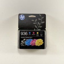 HP 936 Genuine OEM Ink 4-Pack CMYK Black Cyan Magenta Yellow EXP Sep 2027 picture