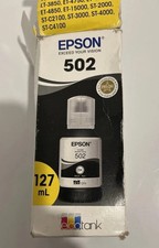 EPSON 502 Ink Bottle Exp 06/2027 ( 127ml ) Black -Open New Box picture