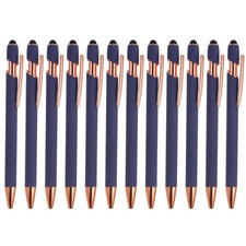 12Pack Stylus Ballpoint Pen 2in1 Metal Pen Black Ink Blue picture