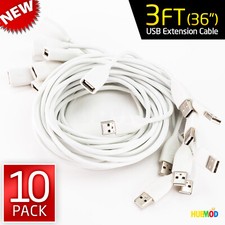 Lot of 10 Flip USB Cable Cord 3' Ft (36