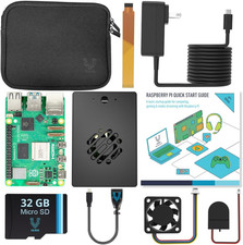 Raspberry Pi 5-4GB Starter Kit Aluminum Cooling Case Micro SD Card Power Supply picture