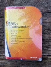 Microsoft Office Professional 2007 Full Version 2 Disc PC Windows w/Product Key picture
