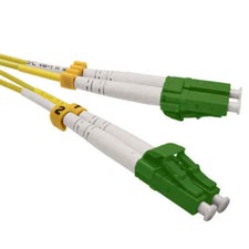 20 PACK LOT 2m LC(APC)-LC(APC) Duplex 9/125 OS2 Singlemode Fiber Yellow OFNR 6FT picture
