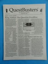 QUESTBUSTERS SEPT. 1989 VOL. VI, #9 KING ARTHUR: THE QUEST FOR EXCALIBUR picture