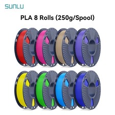 SUNLU 250g*8 PLA 3D Printer Filament 1.75mm 1KG in total 8 Colors Neatly Wrapped picture
